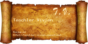 Teschler Vivien névjegykártya